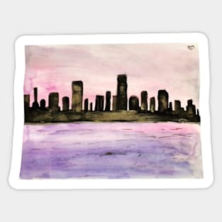 Hazy City Painting Sticker